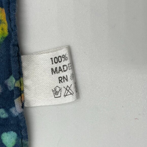 Batik Bandana Scarf Floral Paisley Blue Colorful Hippie Boho Unisex Cotton Artsy - Picture 9 of 10